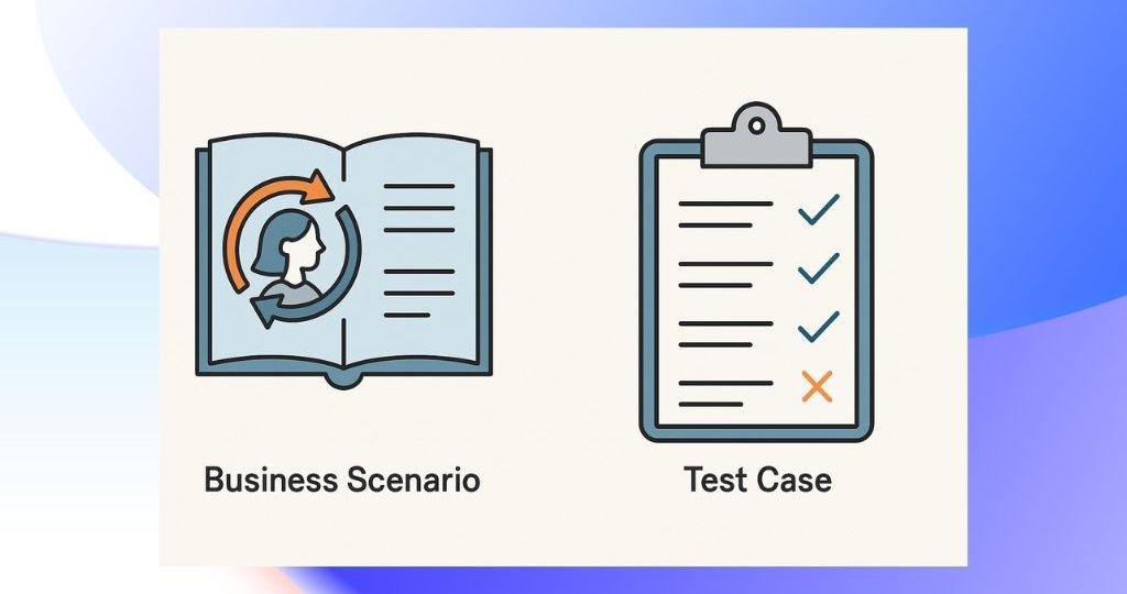 Difference between business scenarios and test cases-32steps com